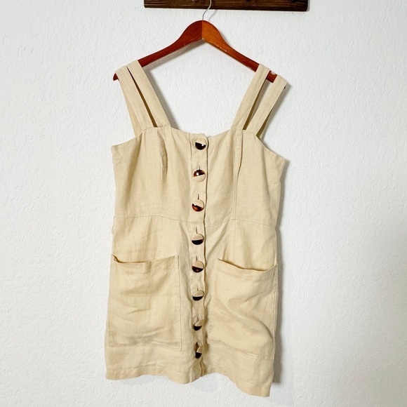 NICHOLAS Linen Button Front Dress - Picture 2 of 8